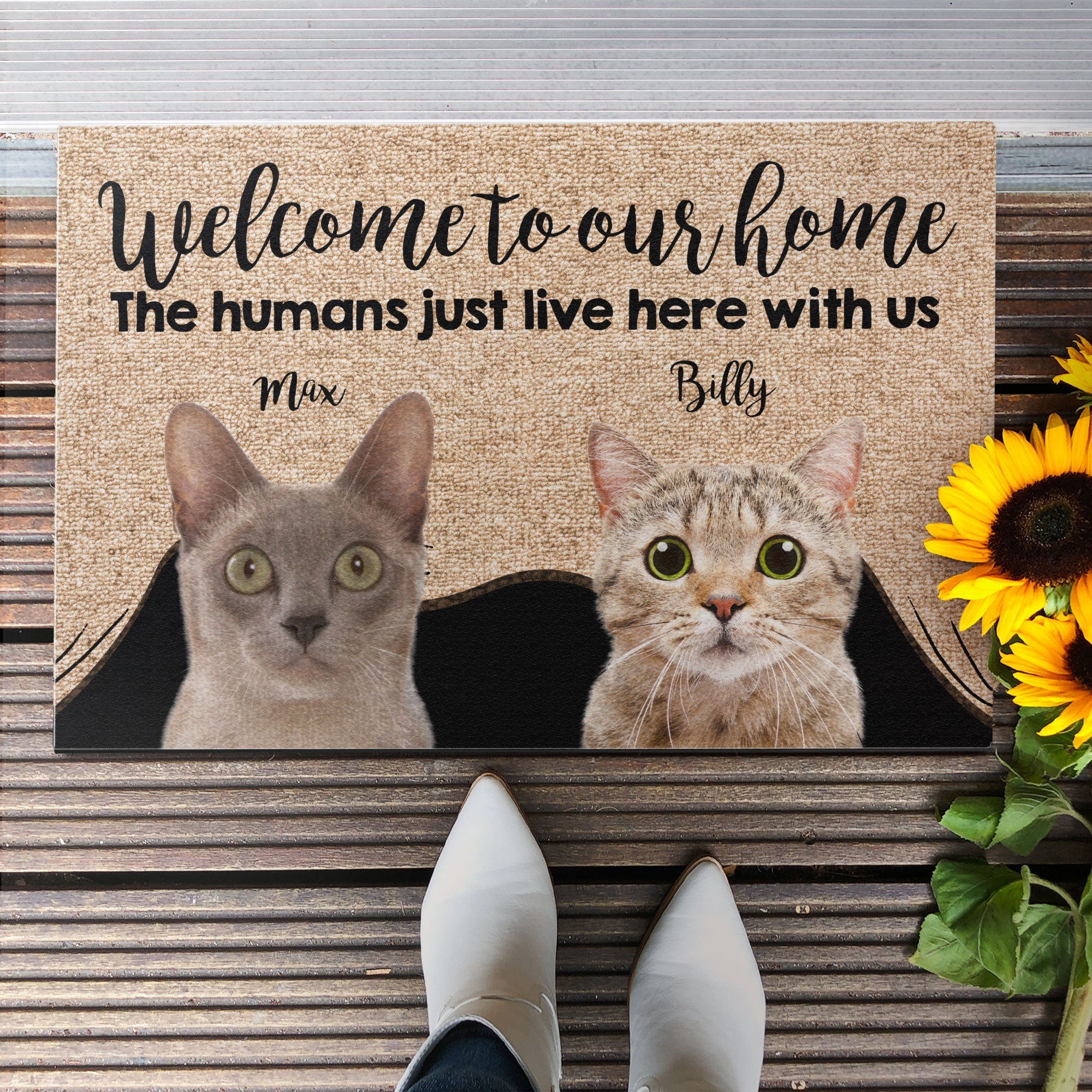 Hi Bye Cat Doormat | Housewarming Gift | Welcome Door Mat | Personalized  Custom Doormat | New Home Gift | Wedding Gift | Personalized Gift