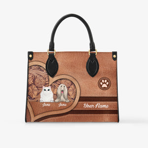 Pet Heart Leather Handbag