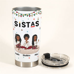 Sistas Forever - Personalized Tumbler - Birthday Gifts For Black Women, Sistas, Sisters