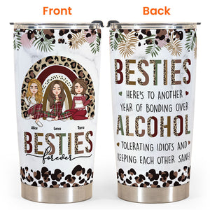 Besties Forever We Wish A Mufuka Would - Personalized Tumbler Cup - Friendship Christmas Gift For Besties, Sisters, Sistas