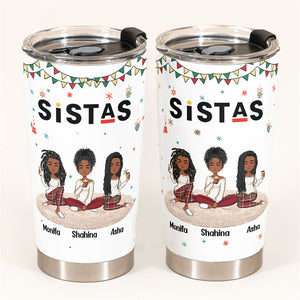 Sistas Forever - Personalized Tumbler - Birthday Gifts For Black Women, Sistas, Sisters