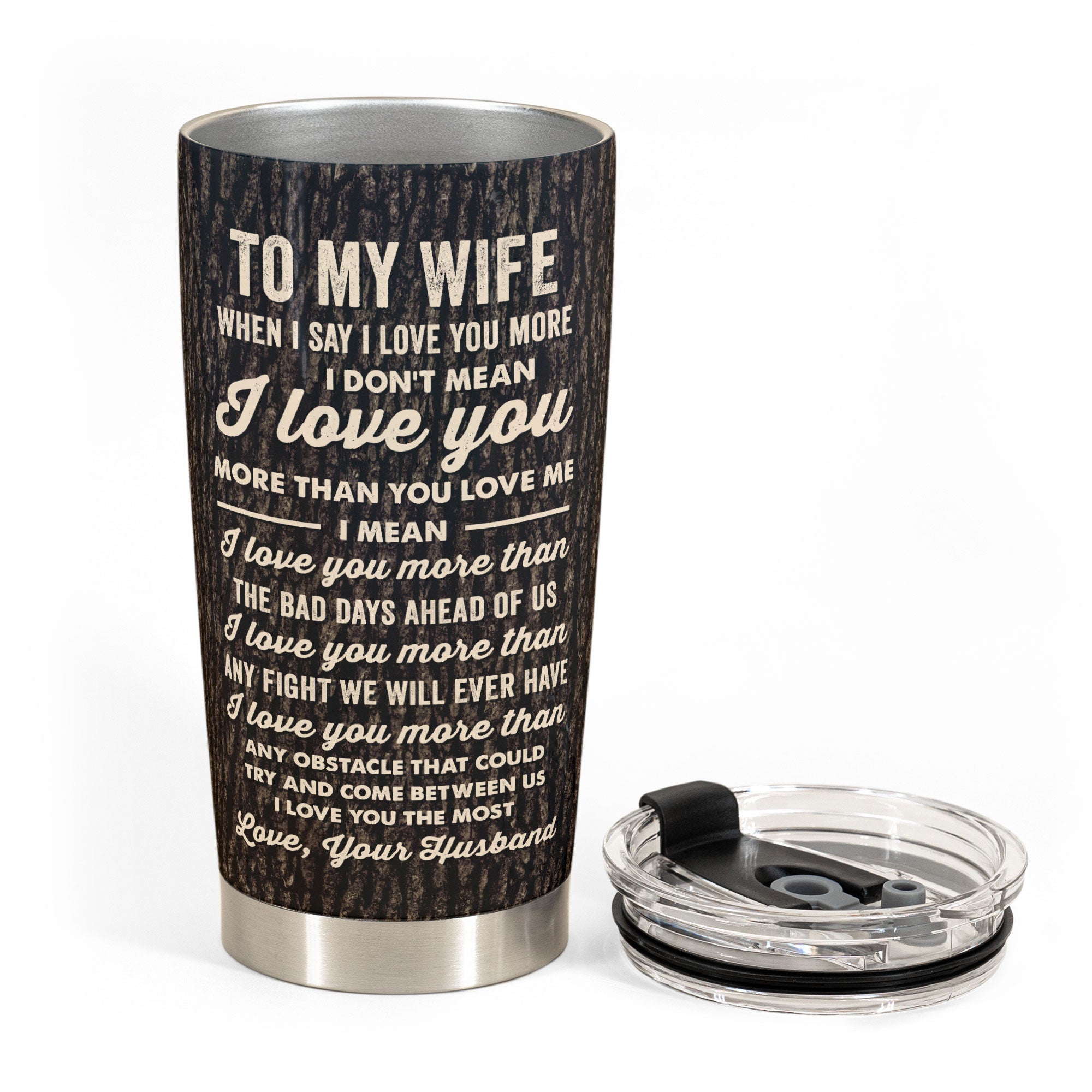 (Photo Inserted) I Love You The Most - Personalized Tumbler Cup - Birthday, Loving Gift For Couple, Wife, Husband, Life Partner