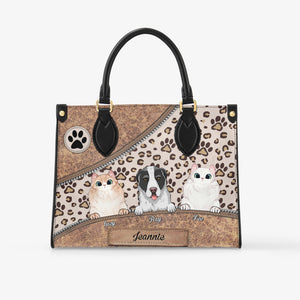 Personalized Pet Themed Leather Handbag | HB00053