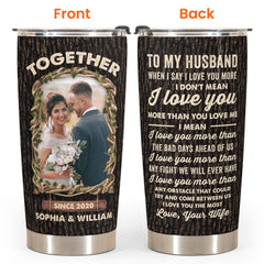 (Photo Inserted) I Love You The Most - Personalized Tumbler Cup - Birthday, Loving Gift For Couple, Wife, Husband, Life Partner