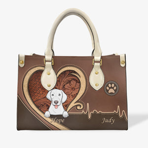 Dog Heart  Leather Handbag